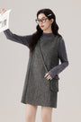 Base Layer Turtleneck and Chic Gray Vest Dress Set