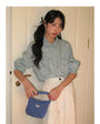 Sky Blue Casual Denim Shirt - Masion Chérie