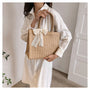 Large Capacity Straw Bag Shoulder Tote Bag - Masion Chérie