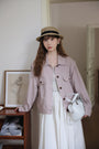 Versatile Mauve Button-Down Jacket