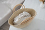 Rattan Handle Straw Tote Bag Vacation Beach Tote Bag - Masion Chérie