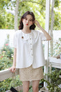 Adorable Peter Pan Collar Button-Down Blouse - Masion Chérie