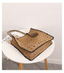 Square Tassel Hollow Handmade Straw Woven Bag - Masion Chérie