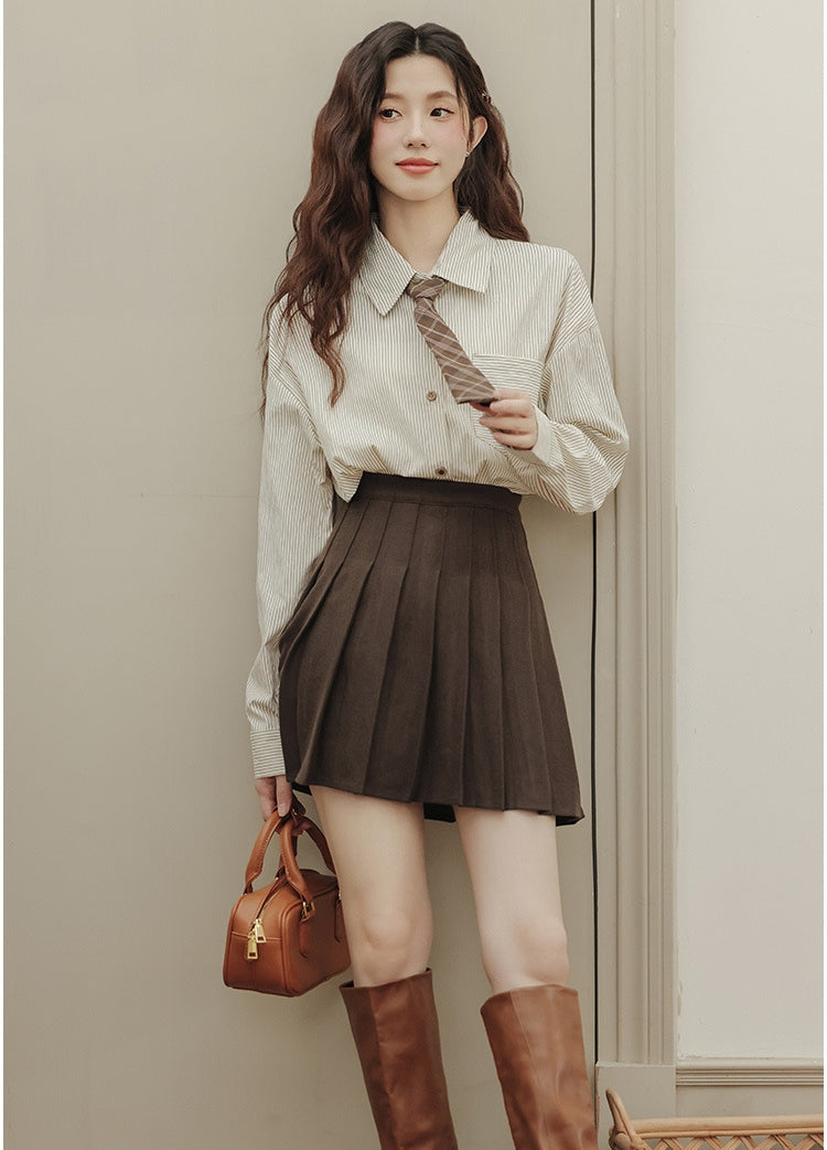 Classic Pleated Mini Skirt