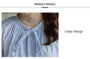 Whimsical Blue Stripe Bow-Tie Button-Down Blouse - Masion Chérie