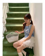 Korean-Style Knitted Tank Top Sleeveless Top - Masion Chérie