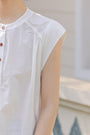 Chic Button-Down Sleeveless Blouse - Masion Chérie