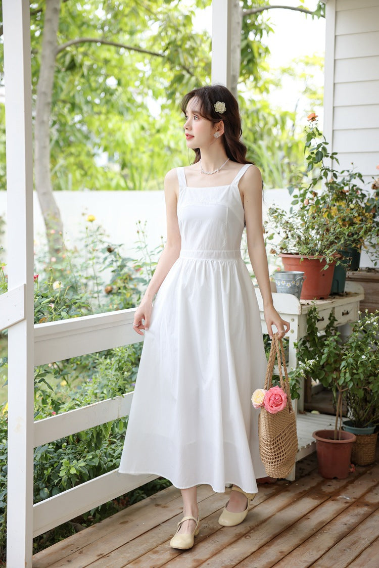 Elegant Sleeveless A-Line Midi Dress - Masion Chérie