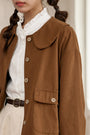 Peter Pan Collar Buttoned Jacket