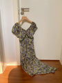 Vintage Off-Shoulder Floral Summer Romantic Dress - Masion Chérie