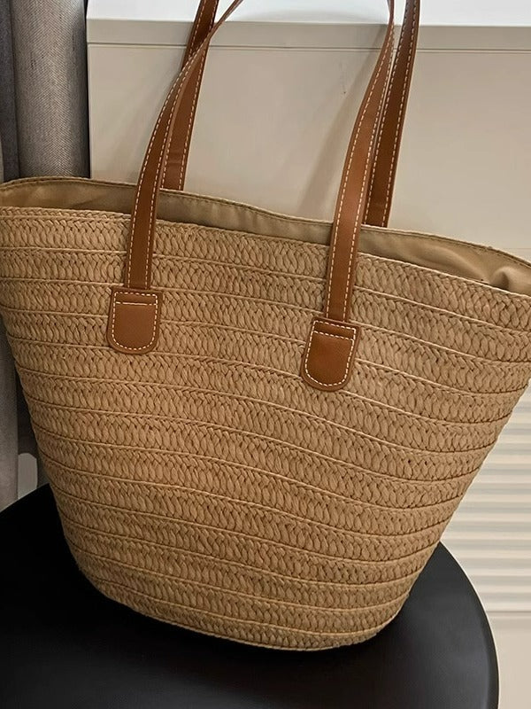 Large Capacity Woven Tote Bag - Masion Chérie