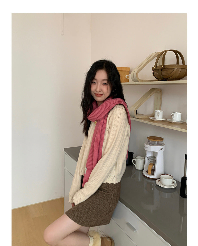 Vintage Knit Sweater Women Winter Inner Top - Masion Chérie