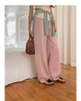 Straight-Leg Full-Length Pants in Satin - Masion Chérie