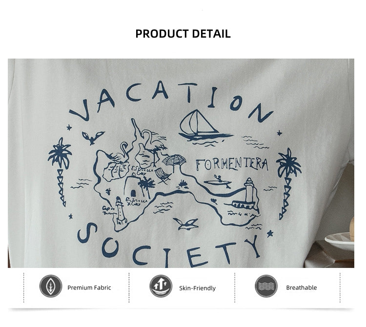 Versatile Vacation Society Graphic Tee - Masion Chérie