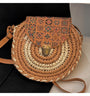 Contemporary Chic Round Crossbody Straw Bag - Masion Chérie