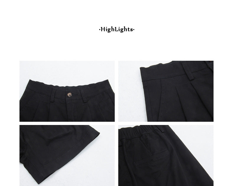 Korean-style A-line Shorts High-Waisted Casual Suit Pants - Masion Chérie