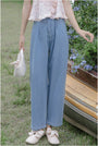 Vintage High-Waisted Loose Denim Pants - Masion Chérie