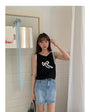 Korean-Style Knitted Tank Top Sleeveless Top - Masion Chérie