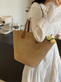 Large Capacity Straw Woven Tote Bag - Masion Chérie