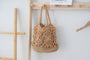 Cotton Rope Paper Woven Colour-Block Hollow Vacation Shoulder Bag - Masion Chérie