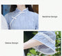 Elegant Blue Long Sleeve Modified Cheongsam Dress