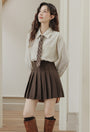 Classic Pleated Mini Skirt