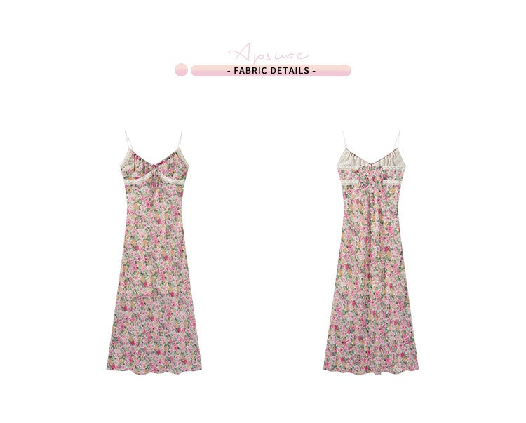 Romantic Floral Spaghetti Strap Maxi Dress - Masion Chérie