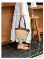 Vintage Basket-Style Single-Shoulder Woven Bag - Masion Chérie