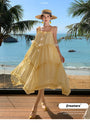 Sunny Delight Ruffled Tiered Spaghetti Strap Maxi Dress - Masion Chérie