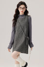 Base Layer Turtleneck and Chic Gray Vest Dress Set