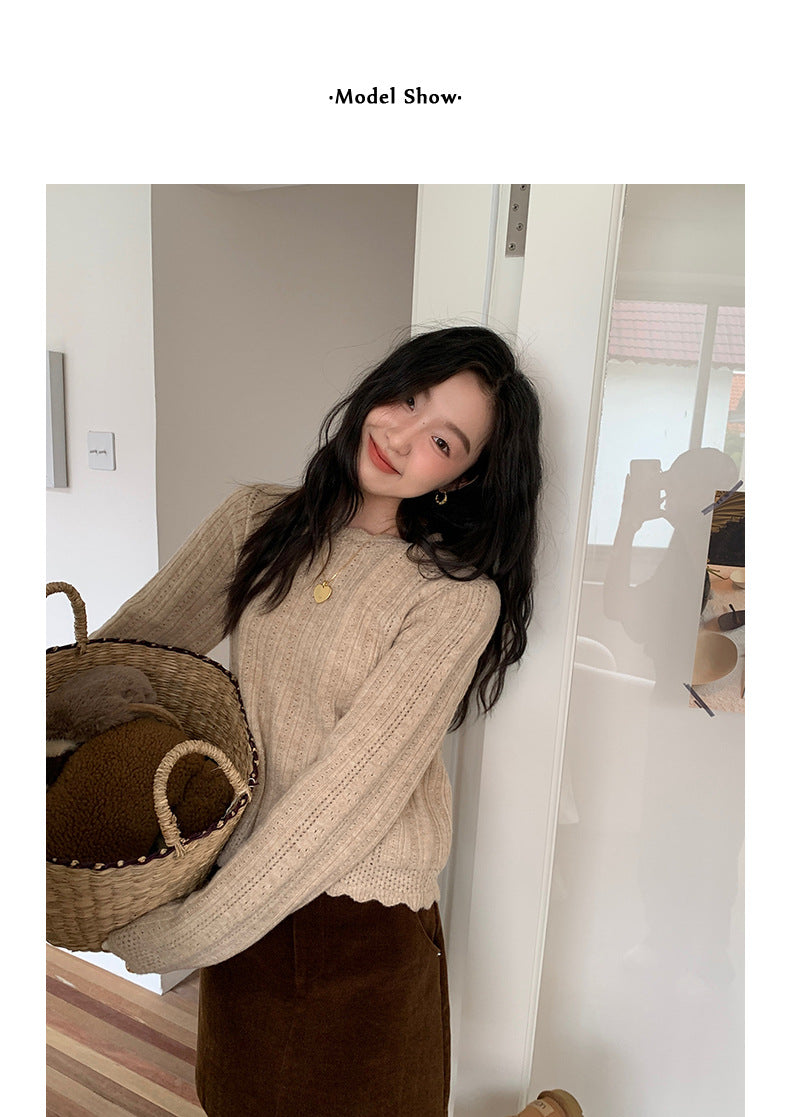 Vintage Knit Sweater Women Winter Inner Top - Masion Chérie