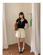 Korean-style A-line Shorts High-Waisted Casual Suit Pants - Masion Chérie