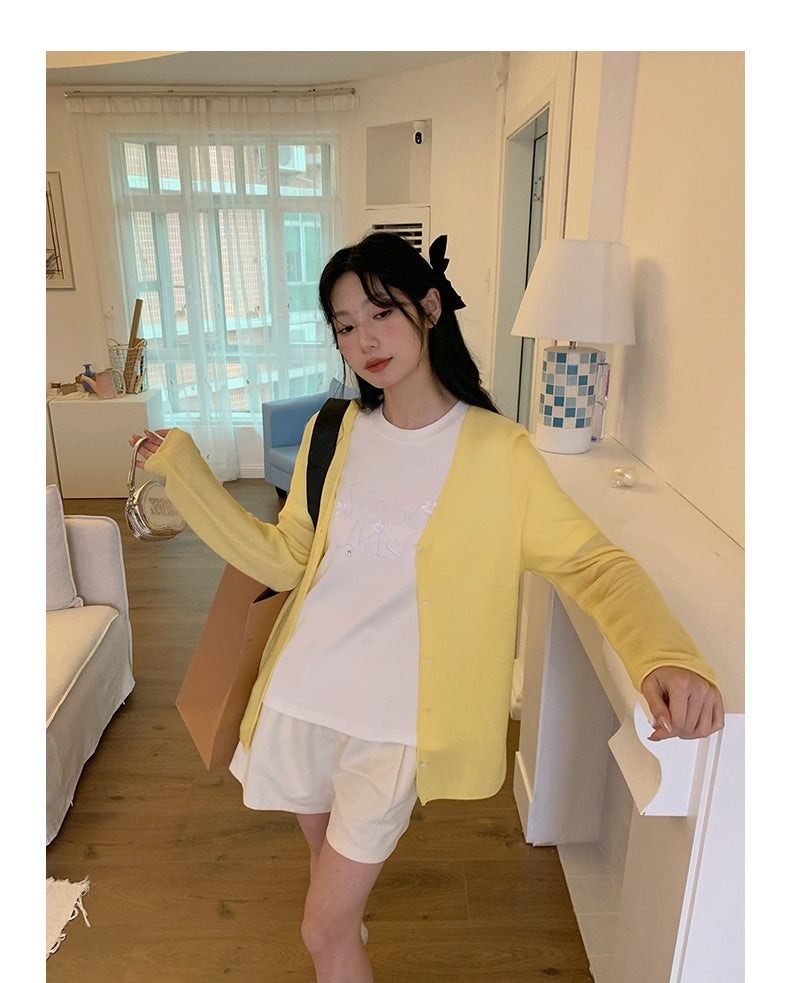 Rainbow Mochi 9-Color Cardigan - Masion Chérie