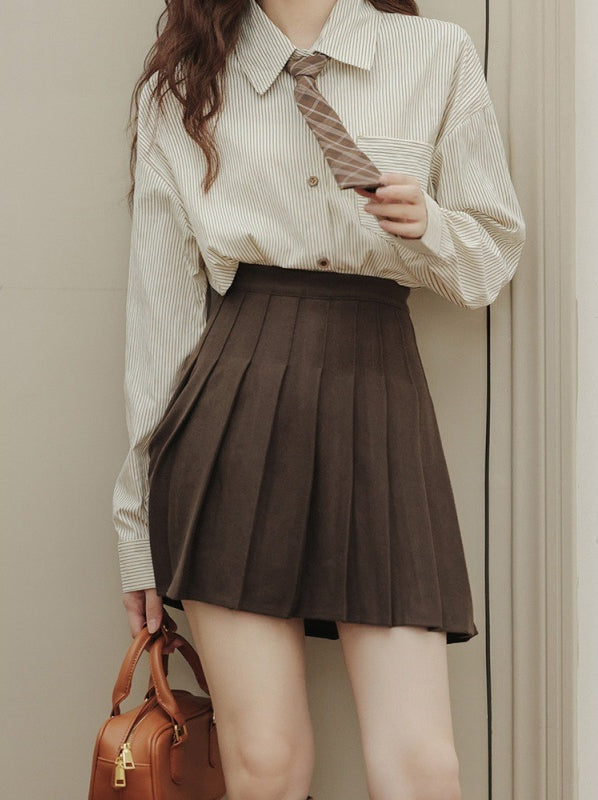 Classic Pleated Mini Skirt