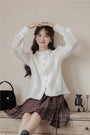 Elegant White Embroidered Pintuck Blouse