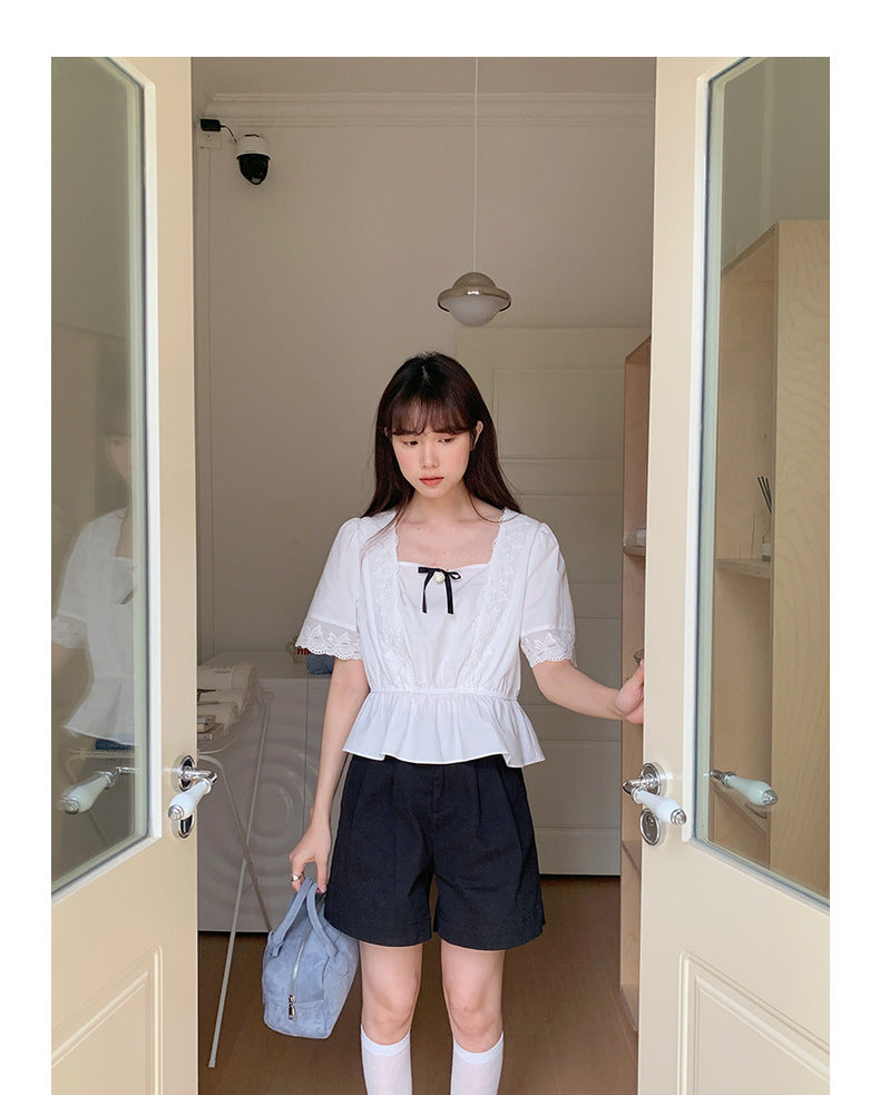 Korean-style A-line Shorts High-Waisted Casual Suit Pants - Masion Chérie