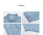 Sky Blue Casual Denim Shirt - Masion Chérie