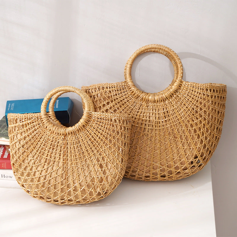 Half-Moon Beach Vacation Handmade Woven Tote Bag - Masion Chérie