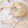 Little Daisy Moon-Shaped Woven Tote Bag - Masion Chérie