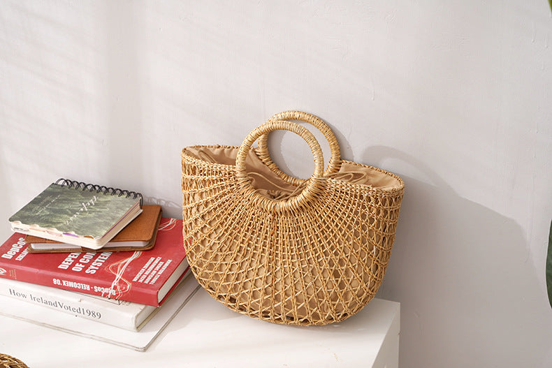 Half-Moon Beach Vacation Handmade Woven Tote Bag - Masion Chérie