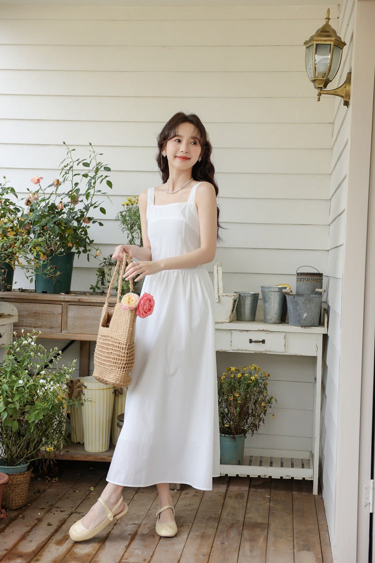 Elegant Sleeveless A-Line Midi Dress - Masion Chérie