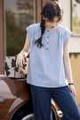 Chic Button-Down Sleeveless Blouse - Masion Chérie