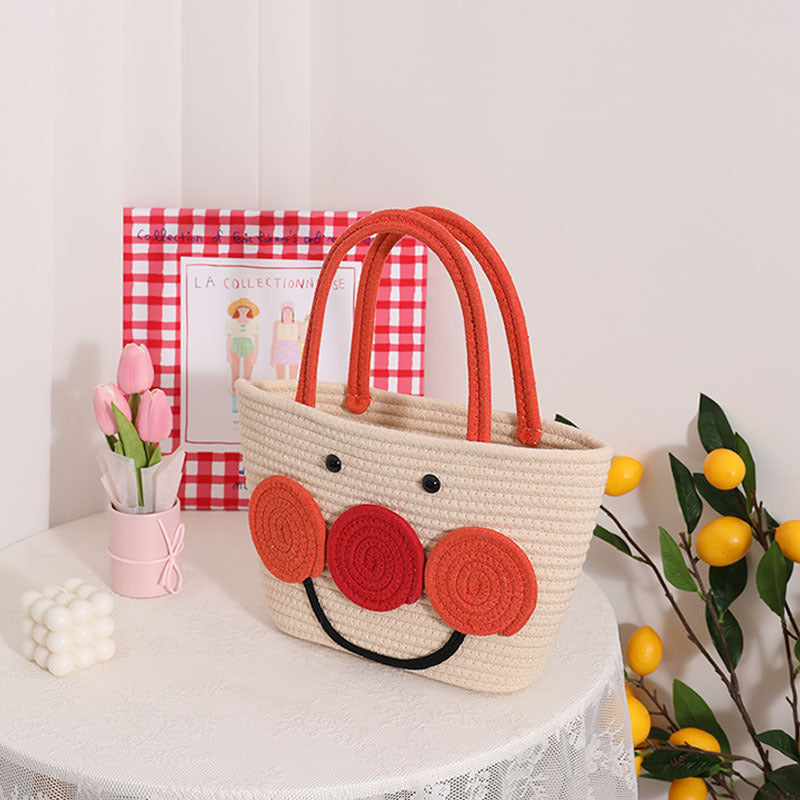 Cute Anpanman Cotton Woven Handbag - Masion Chérie