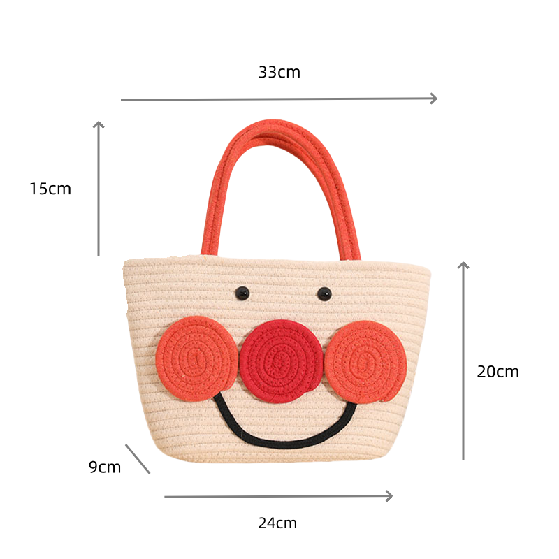 Cute Anpanman Cotton Woven Handbag - Masion Chérie