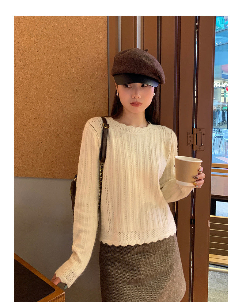 Vintage Knit Sweater Women Winter Inner Top - Masion Chérie