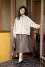 Urbane Beige Button-Down Utility Jacket