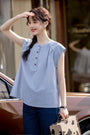 Chic Button-Down Sleeveless Blouse - Masion Chérie