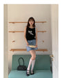 Korean-Style Knitted Tank Top Sleeveless Top - Masion Chérie