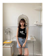 Korean-Style Knitted Tank Top Sleeveless Top - Masion Chérie