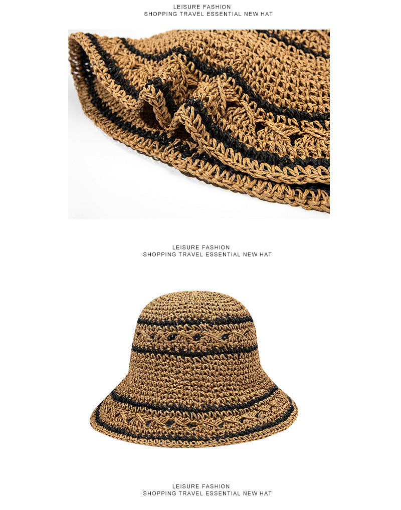 Summer Handmade Crochet Straw Fisherman Hat - Masion Chérie